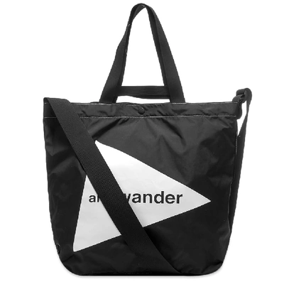 Shop And Wander Large Cordura Tote In Black