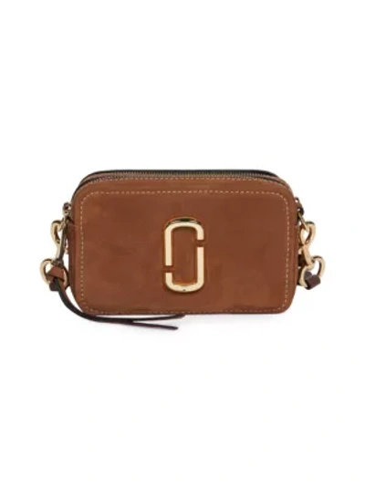 Shop Marc Jacobs The Softshot Suede Camera Bag In Brown
