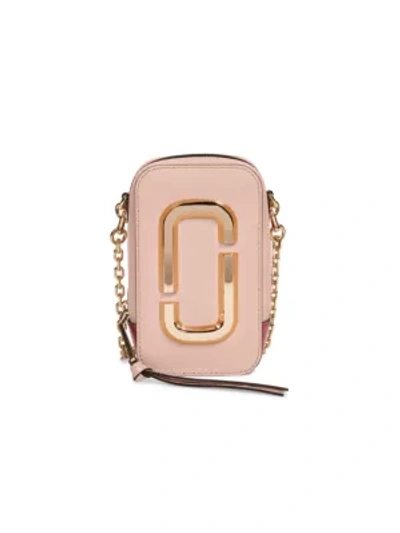 Shop Marc Jacobs Women's The Hot Shot Leather Crossbody Bag In Rose