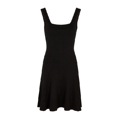 Shop Ninety Percent Black Stretch-cotton Mini Dress