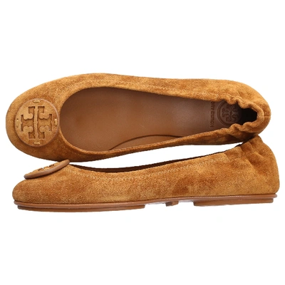 Shop Tory Burch Ballet Flats Minnie In Brown