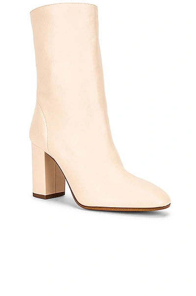 Shop Aquazzura Boogie 85 Bootie In Cream