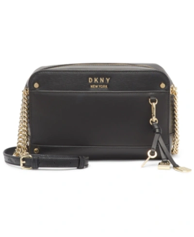 Shop Dkny Thelma Camera Bag In Black/gold