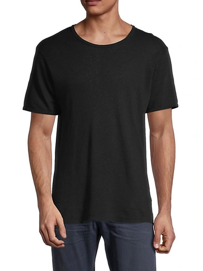 Shop J Brand Linen & Cotton T-shirt In Black