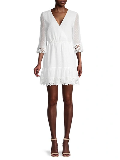 Shop Bb Dakota Chiffon A-line Dress In Ivory