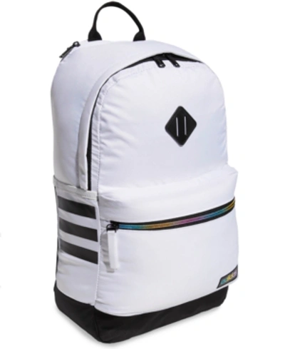 Shop Adidas Originals Adidas Classic Backpack In White/ Rainbow/ Black