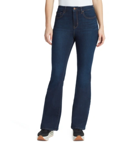 Shop William Rast High-rise Flare Jeans In Neon Night