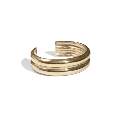 Shop Young Frankk Varro Cuff Bracelet In Gold Plated