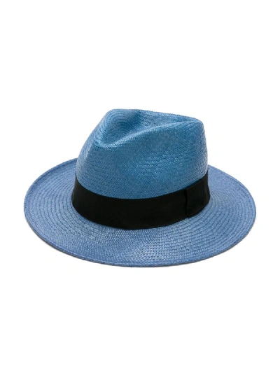 Shop Dolce & Gabbana Classic Trilby Hat In Blue