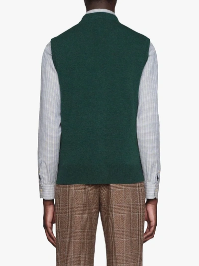 Pre-owned Gucci Gg Jumper Waistcoat In Green
