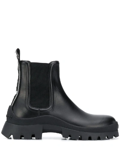 Shop Dsquared2 Chunky Leather Boots In Black