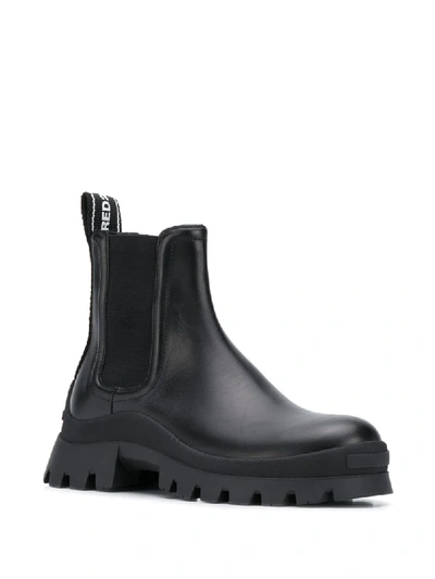 Shop Dsquared2 Chunky Leather Boots In Black
