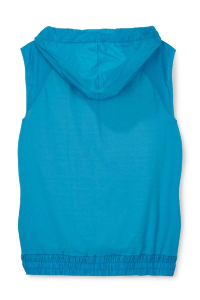 Pre-owned Chanel Turquoise Cotton & Nylon Hooded Vest