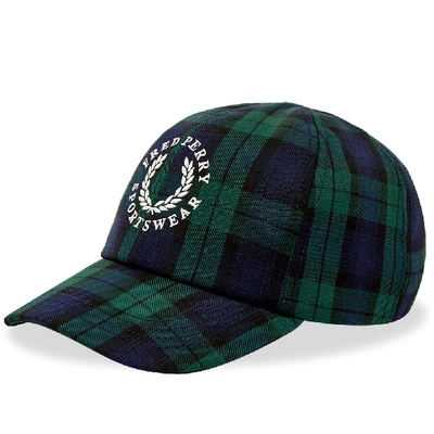 Fred Perry Authentic Black Watch Tartan Cap In Green | ModeSens