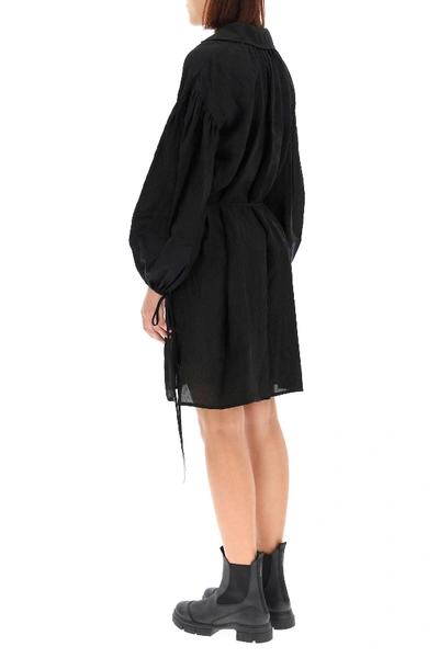 Shop Loewe Dress With Strings In Black