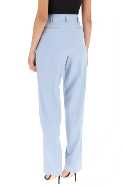 Shop Stella Mccartney Julien Wool Trousers In Light Blue