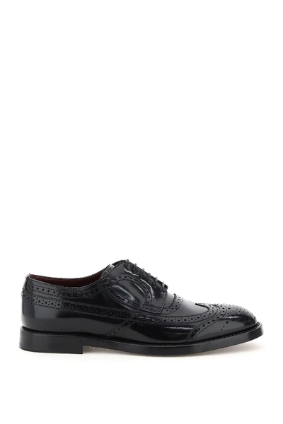 Shop Dolce & Gabbana Giotto Brogue Shoes In Black