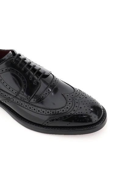 Shop Dolce & Gabbana Giotto Brogue Shoes In Black