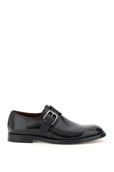 Shop Dolce & Gabbana Giotto Monk Shoes In Black