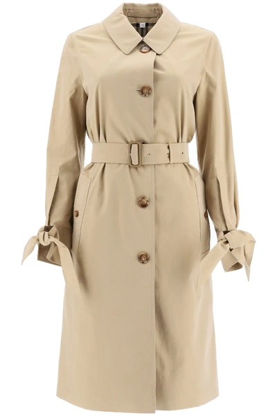 Shop Burberry Claygate Midi Trench Coat In Beige
