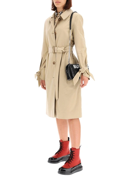 Shop Burberry Claygate Midi Trench Coat In Beige