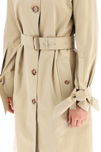 Shop Burberry Claygate Midi Trench Coat In Beige