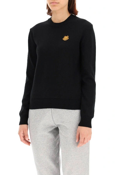 Shop Kenzo Tiger Patch Sweater In Black