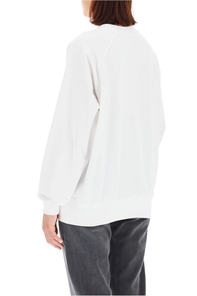 Shop Versace Maxi Sweatshirt Medusa In White,black