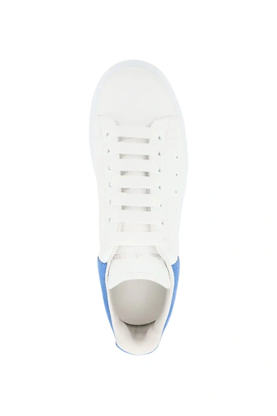 Alexander Mcqueen White And Blue Oversized Sneakers In White,blue