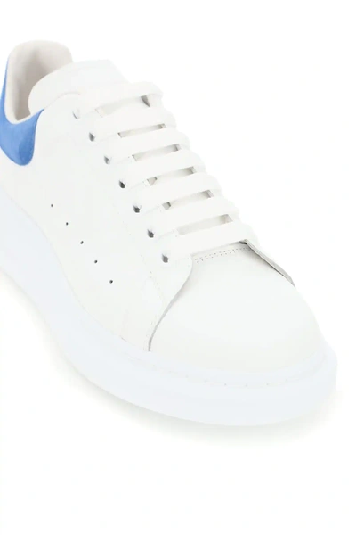 Alexander Mcqueen White And Blue Oversized Sneakers In White,blue