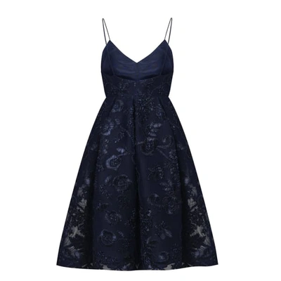 Shop True Decadence Navy 3d Embroidery Cami Midi Dress