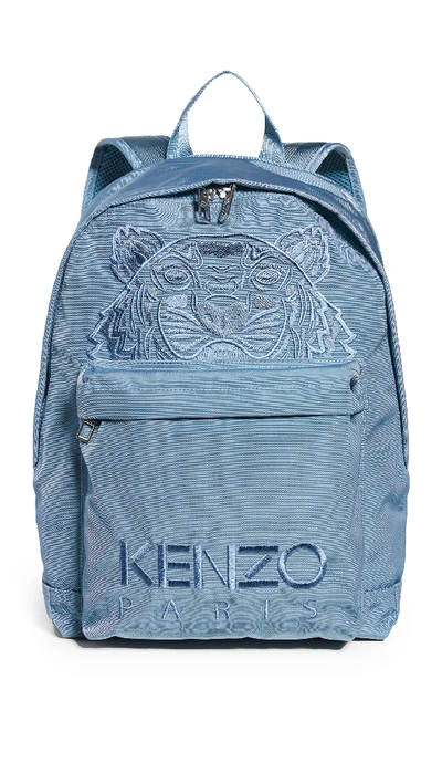 Shop Kenzo Logo Backpack In Glacier