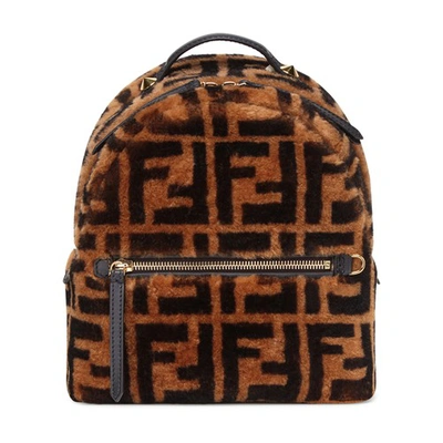 Shop Fendi Mini Backpack In Brown