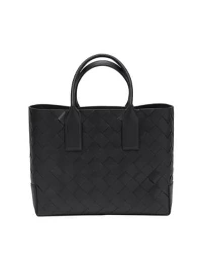 Shop Bottega Veneta Intrecciato Quilted Leather Tote In Black