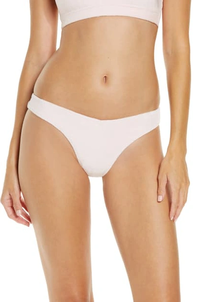 Shop Frankies Bikinis Barb Terry Bikini Bottoms In Baby Pink