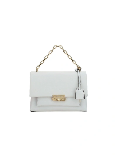 Shop Michael Kors Cece Handbag In Optique White