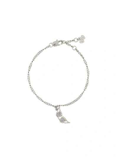 Shop Zadig & Voltaire Mila Rhinestone-embellished Bracelet In Silver