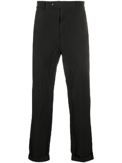 Shop Junya Watanabe Mid-rise Straight Trousers In Black