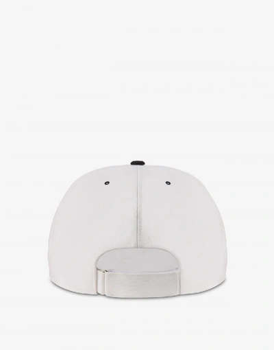 Shop Moschino American Logo Macro Hat In White