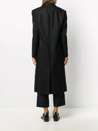 Shop Junya Watanabe Double-breasted Wool Coat In Black