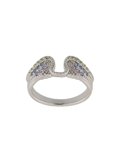 Zadig & Voltaire Mila Rhinestone-embellished Band Ring In Silver | ModeSens
