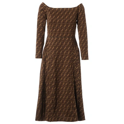 Pre-owned Fendi Brown Cotton Dress
