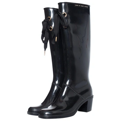 Pre-owned Marc By Marc Jacobs Black Rubber Boots