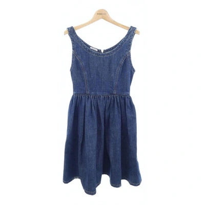 Pre-owned Miu Miu Mini Dress In Blue