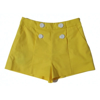 Pre-owned Moschino Yellow Cotton Shorts