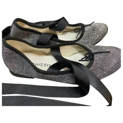 Pre-owned Repetto Grey Glitter Ballet Flats