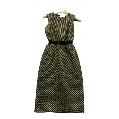 Pre-owned Giambattista Valli Khaki Wool Dress