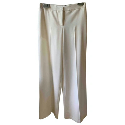 Pre-owned Alexander Mcqueen White Wool Trousers