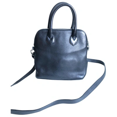 Pre-owned Robert Clergerie Leather Handbag In Black