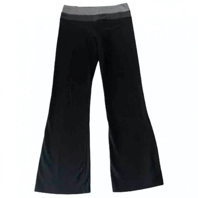 Pre-owned Lululemon Black Cotton Trousers
